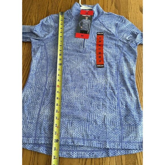 Kirkland Active Pullover Women M Thumbhole Quarter Zip Sweatshirt Purple - Picture 6 of 10